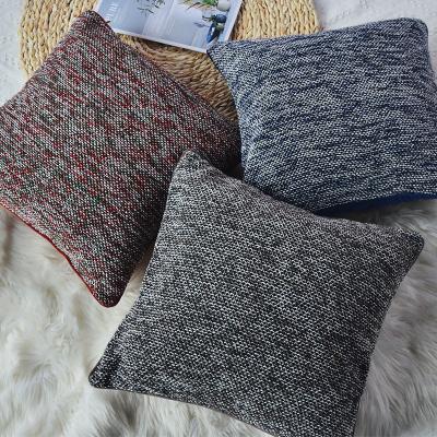 China New Arrived Cozy Knitted Decorative J607B Wool Cushion Cover For Home And Sofa Decoration for sale