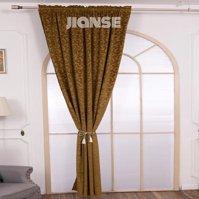 China 10.18.1 Blackout Velvet Curtain Rod European Pattern Embossed Curtain For Window Door Curtain Decoration for sale