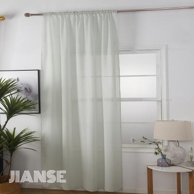 China Solid Breathable Tulle Voile and G2526 Little Dots Curtain Beige Rod Pocket Curtain for Window Home Decoration for sale