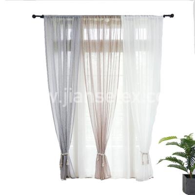 China Tulle Voile And 6.8.1 Polyester Cheap Sheer Drapes Fabric Window Drapes Breathable Grommet Drapes For Living Room for sale