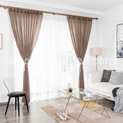 China Tulle Voile And 6.17.1 Polyester Cheap Sheer Drapes Fabric Window Drapes Breathable Grommet Drapes For Living Room for sale