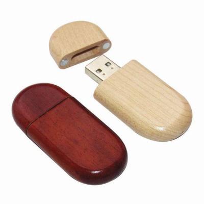 China Custom Round Walnut Bamboo Rosewood Maple Log LOGO Wooden Round Corner USB Flash Drive 128GB for sale