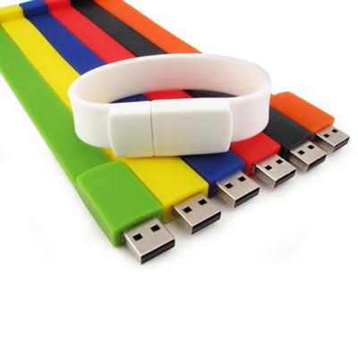 China Creative Show Promotional Gift Enterprise USB Flash Drive 1GB 2GB Wristband Silicone Silicone USB Flash Drive Customized OEM for sale