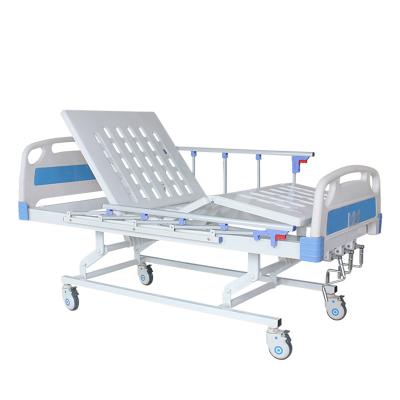 China Hospital Bed Manual Medical Bed Three Crank Clinic Hospital Bed For Mobile Hospitals for sale