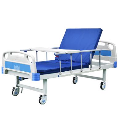 China Hostipal Single Crank Manual Hospital Bed With Back Adjustable Function for sale