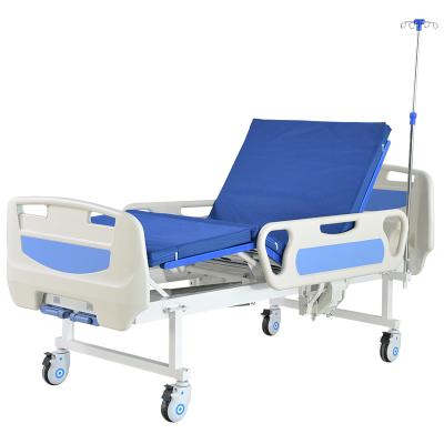 China Good Prices Hospital Hostipal Furniture 2 Functions Two Cranks Manual Hospital Bed for sale