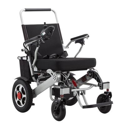 China Aluminum Alloy Convenient Lightweight Wheelchair Folding Power Remote Control Electric Wheelchair for sale