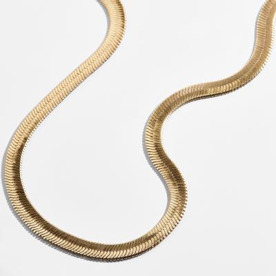 China Simple Tasty Choker Gold Plated Necklaces Snake Link Chain for sale