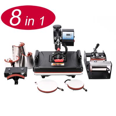 China Sublimation Coating Plate 29*38cm Material Heat Press Machine 8 in 1 Digital Swing T-Shirts Heat Transfer Machine Sublimation Machine for Mug Plate Phone Case for sale