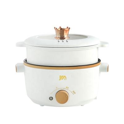 China Hotel Multi-functional electric pot  double layer non-stick coat  dormitory student cooker soup pot electric hot pot for sale