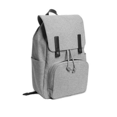 China High Quality Gray Canvas School Travel Laptop Backpack Modern Fashionable Fancy Fashion Waterproof for Women and Men 1BP0245 for sale