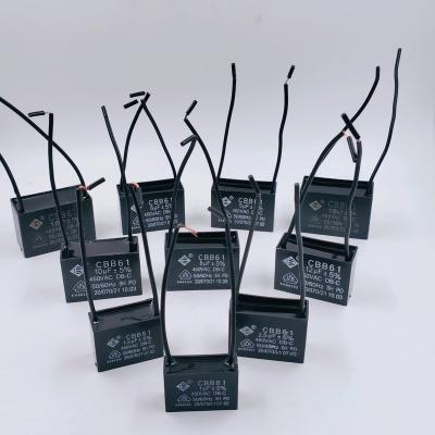 China 30 Manufacturers Supply Fan Capacitors Household Starting Capacitor CBB61 Square Plastic Fan Capacitors Available in a Full Range o for sale