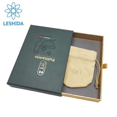 China Factory Wholesale Custom Logo Cosmetic Luxury Custom Logo Ribbon Drawer Hot Stamping Gift Box for sale