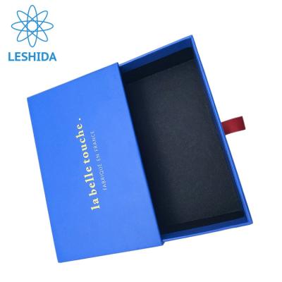 China Factory Wholesale Custom Blue Luxury Cosmetic Paper Gift Box Factory Logo Hard Box Packaging Box for sale