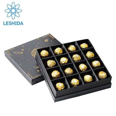 China Food Customized Black Chocolate Boxes With Lid Cardboard Material Gift Boxes For Chocolates Packaging Boxes For Sweet for sale