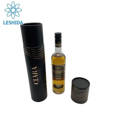 China Recyclable white paper tube white paper bottle UV packaging logo paper box low price glass bottle packaging boxes for wine bottle for sale