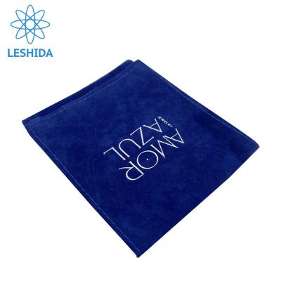 China Recyclable VIP Card Bag Logo Promotional White Color Blue Velvet Bag Customize Small VIP Gift Voucher Envelopes With Logo for sale