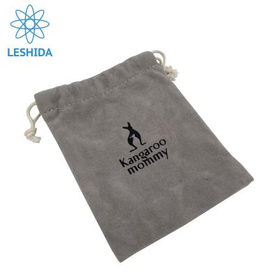 China Promotional LESHIDA Gift Drawstring Jewelry Pouches Pouch Velvet Jewelry Bag Recyclable Gift Drawstring Bags for sale