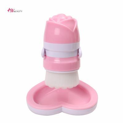 China Angular blush skin care exfoliating bristles and silicone massaging Double-sides soft standing silicone facial cleansing brush for sale