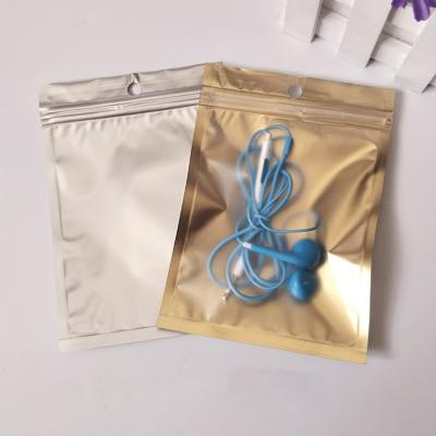 China Recyclable Gold SZHOYO Clear Window Inside Side Seal 3 Plastic Zipper Bags /Mylar Zipper Bag For ACC for sale