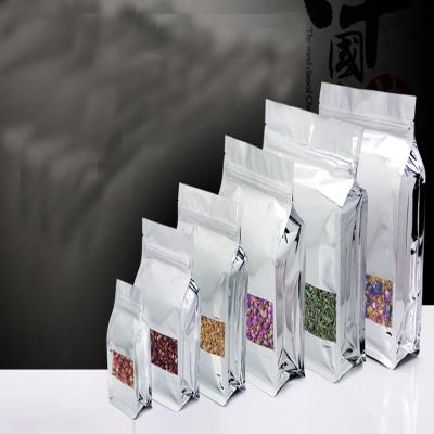 China HOYO Custom Printing Size Waterproof Coffee Tea Package Aluminum Foil Bags, Flat Bottom Zipper Bags for sale