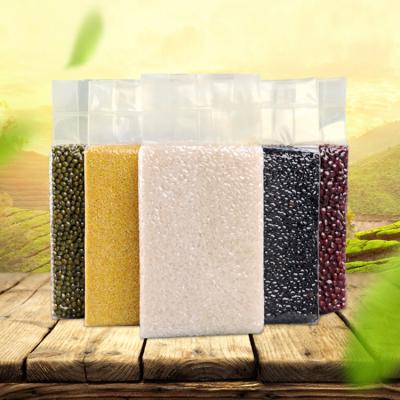 China Moisture Proof Side Seal Bag Return Gusset Food Packaging Pouch Food Packaging Transparent Rice Bag for sale