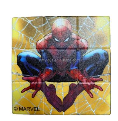 China Customized Magnetic Plastic Magic Cubes ABS PS Material High Speed ​​Puzzle Magic Cube With Cartoon Picture for3*3*3 for sale