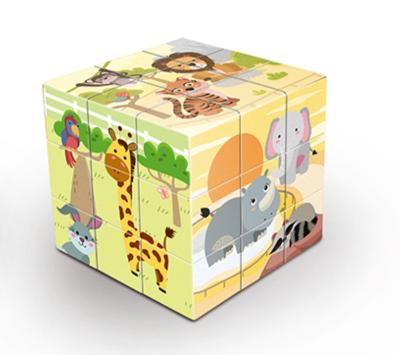 China Educational Toy Set Children Zoo BLINKING Scene To Know More Animals 3 Years And Up Years Animals Zoo Puzzle Magic Cube for sale