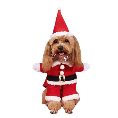 China Stocked Dog Christmas Suit With Santa Hat , Dog Outfit Christmas Clothes Santa Suit For Small Medium Large Dogs for sale