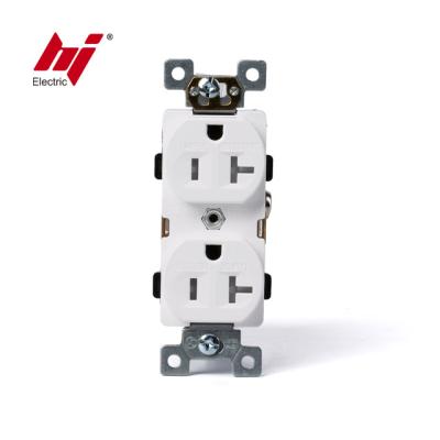 China Easy Installation UL 20A Electrical Wall Outlet Commercial Grade Tamper Resistant Duplex Receptacle Self-Ground for sale