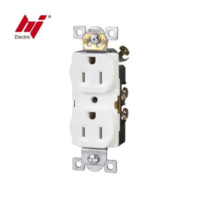 China Easy Installation UL CUL Electrical NEMA 5-15R Duplex Wall Receptacle for sale