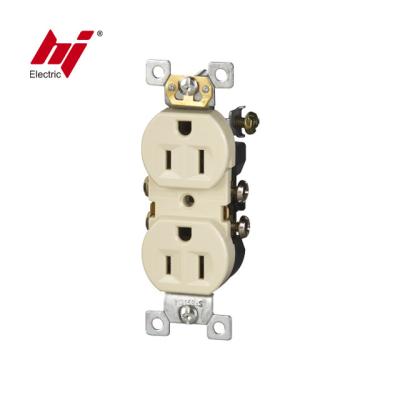 China Easy Installation Residential Grade Standard Duplex Receptacle 125V With UL/CUL Certificate for sale