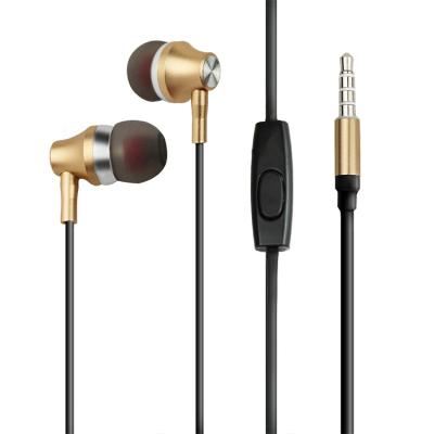 China Universal In-Ear Bass Noise Reduction Wired Headset Heavy Cell Phone Button Perfect Sound for sale