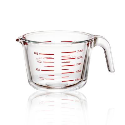 China Microwavable Kitchen Tools High Borosilicate Glass Measuring Cup Glass Measuring Jug for sale