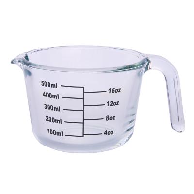 China Viable hot sale milk glass measuring cup glass measuring jug for sale