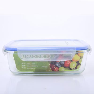 China Can Heat In The Oven Glass Storage Container Food Container Take Away Glass Airtight Food Storage Container Set for sale