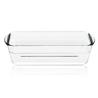 China Sustainable Bakeware Eco-Friendly Mold Borosilicate Glass Bread Box Glass Baking Dish for sale