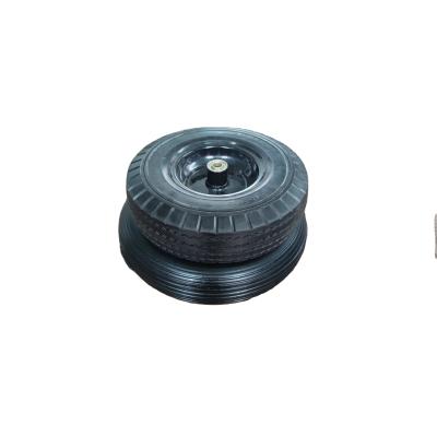 China Polypropylene 410 350-6 PU Solid Tubeless Wheel Trolley Wheels For Handtruck for sale