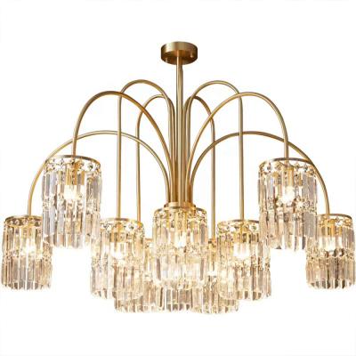 China Modern Light Luxury Crystal Chandelier Creative Art All-Copper Postmodern Chandelier for sale