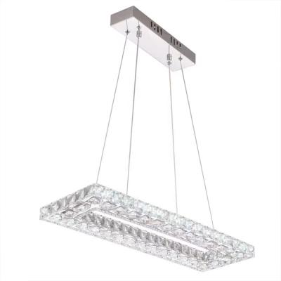 China Modern creative rectangular crystal chandelier simple chandelier for sale