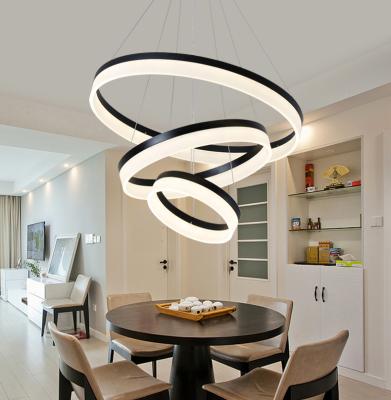 China Modern Modern Hanging Circle Led Pendant Light Circular Chandelier Lighting For Supermarket for sale