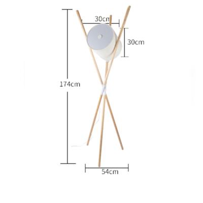 China Modern White Tall Adjustable Floor Lamp Wooden Floor Lamp Home Fixture for sale