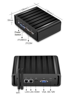 China PC integrada Fanless de la caja, ordenador integrado industrial con 2 ranuras de PCI/PCIe en venta