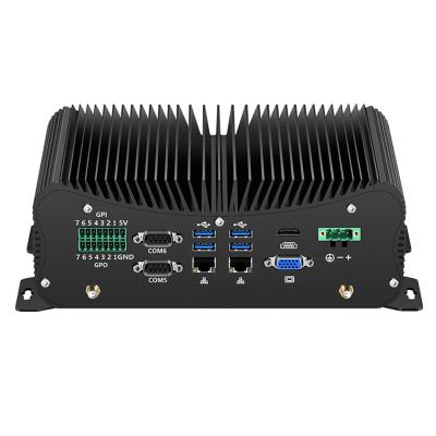 China MINI PC industrial PC industrial sin ventilador para IA, IoT industrial y computación de borde 9-36V en venta