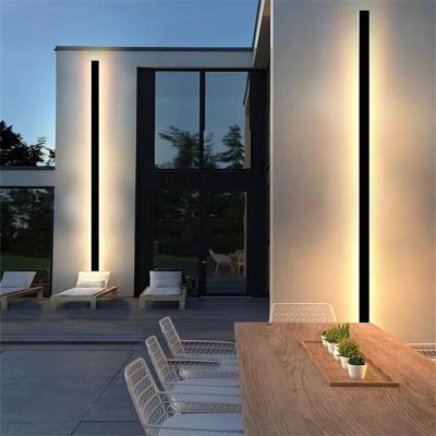 China Aryclic outdoor waterproof IP65 led long strip linear wall light AC85V-265V porch sconce led villa hotel building wall lamp for sale