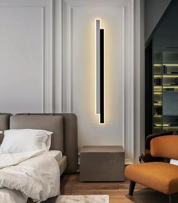 China Modern Minimalist Led Wall Lamp For Bedroom Living Room Sofa Background Long Strip Sconce Light Indoor Fixture for sale