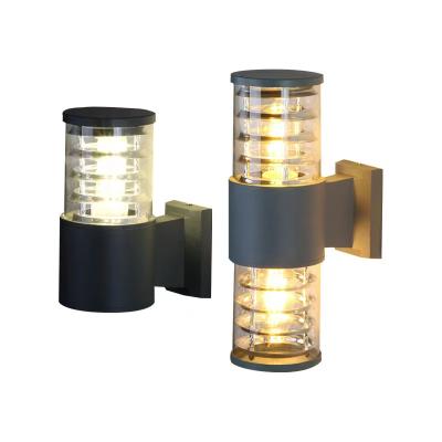 China Outdoor double /single head glass balcony e27 outdoor wall lamp waterproof wall lamp yard wall lamp e27 led lamp for sale