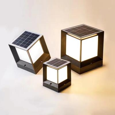 China High quality hot sale solar/non-solar outdoor square style main garden pillar light 5w/7w/12w for sale