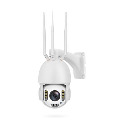 China Human Motion Tracking EU 4G 1080p 2MP IP Camera Dome Outdoor 2.7-13.5mm IR LED Wireless Network Camera and White LED Color P2P Night Vision for sale