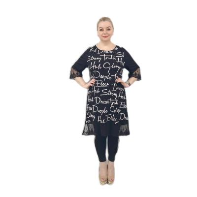 China Plus Size New Arrival Letter Printing Upper Size Women's Pus Dresses for sale